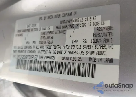 2008 Mazda Mazda5 Sport из США, поврежденный, VIN JM1CR293480319182